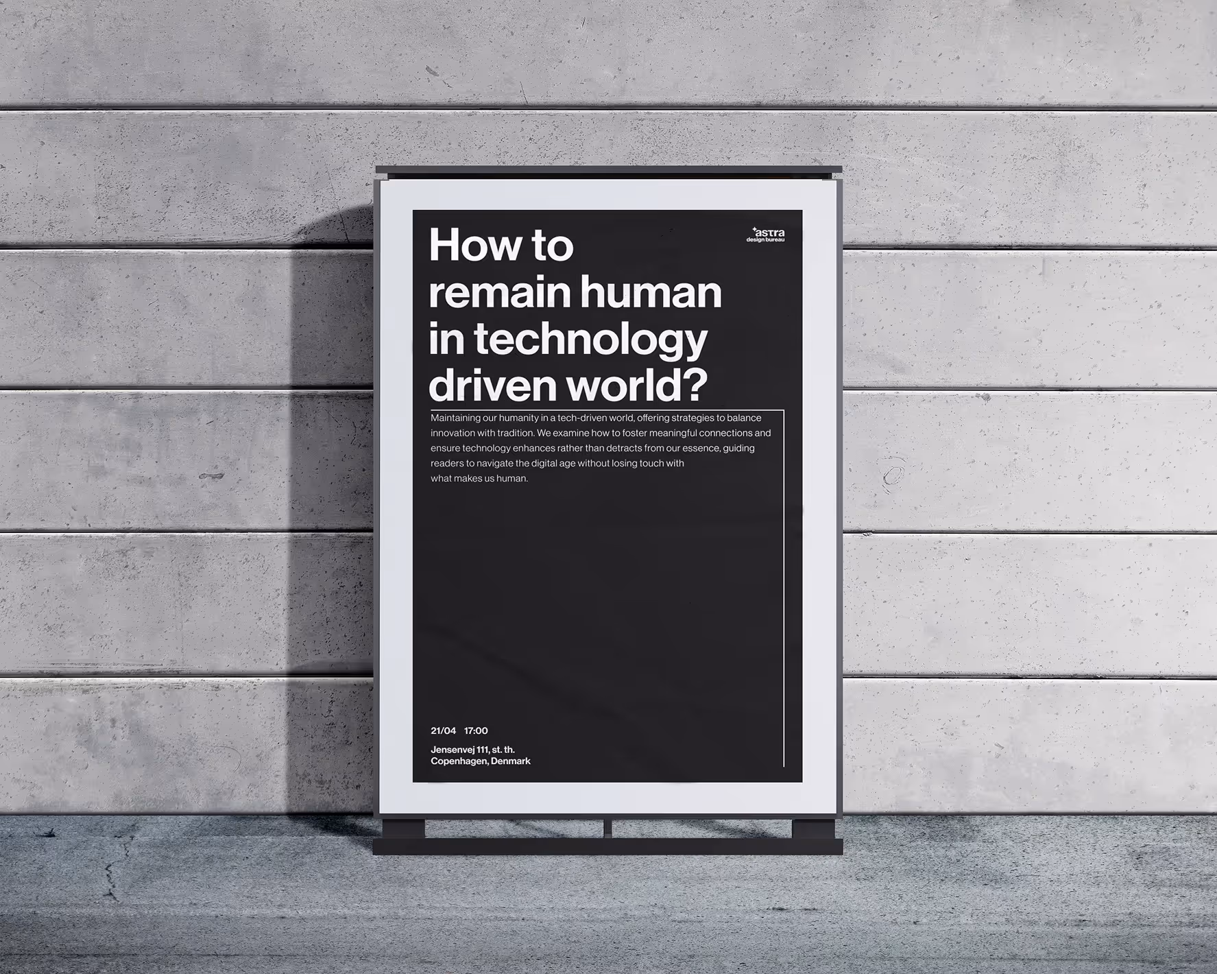 Astra black poster design